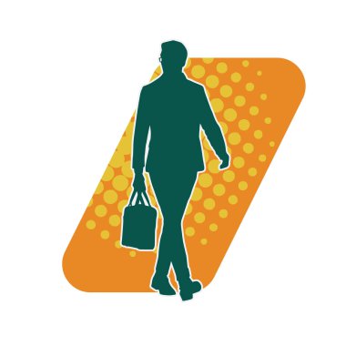 İş adamı kılığındaki kurumsal bir erkeğin silueti. 