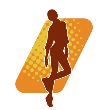 Dar kıyafetli genç, zayıf bir kadın modelin silueti. Dişi poziyonunda zayıf bir kadının silueti..