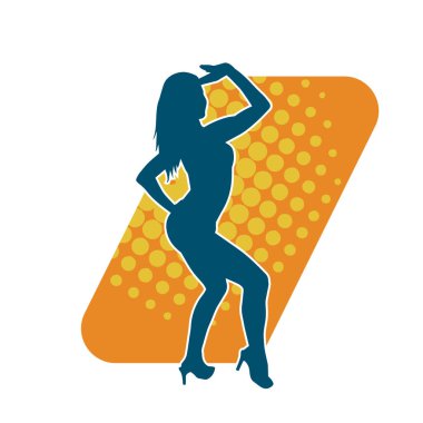 Dar kıyafetli genç, zayıf bir kadın modelin silueti. Dişi poziyonunda zayıf bir kadının silueti..