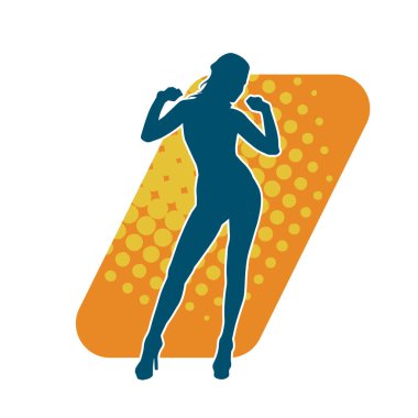 Dar kıyafetli genç, zayıf bir kadın modelin silueti. Dişi poziyonunda zayıf bir kadının silueti..