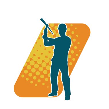 Görev sırasında baltayla dolaşan işçi kostümlü bir adamın silüeti. Bir madencinin hareket halindeki silueti balta aracı ile poz verir.