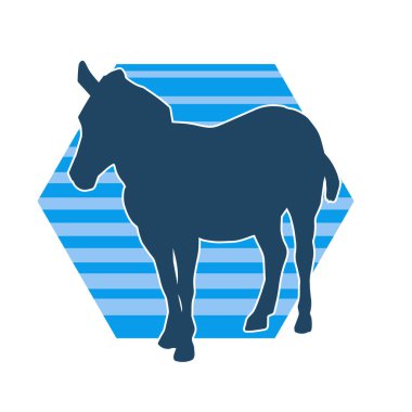 Bir eşeğin silueti.