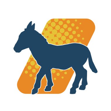 Bir eşeğin silueti.