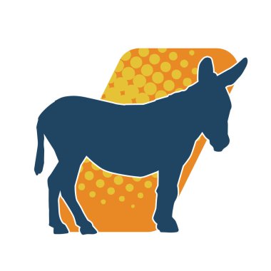 Bir eşeğin silueti.