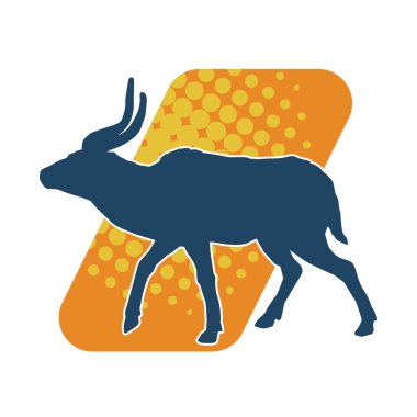 Kaçan vahşi bir antilobun silueti..