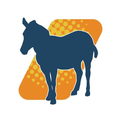 Bir eşeğin silueti.