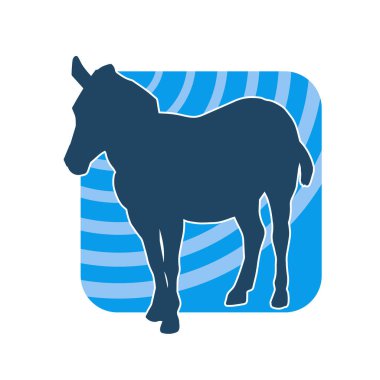 Bir eşeğin silueti.