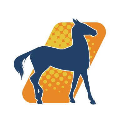 Koşan bir atın silueti. Koşan bir aygırın silueti.. 