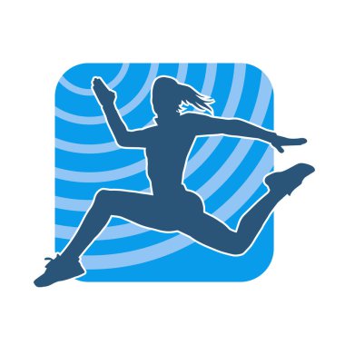 Zayıf kadın silueti egzersiz yapıyor. Spor yapan, spor yapan bir kadının silüeti.. 