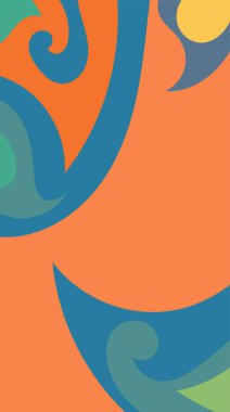 Girdap ve kıvrımlı soyut dikey arkaplan. Kavisli şekilli süslemeleri olan soyut dikey arkaplan.