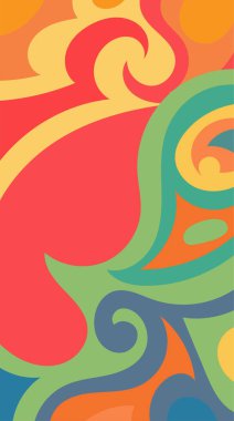 Girdap ve kıvrımlı soyut dikey arkaplan. Kavisli şekilli süslemeleri olan soyut dikey arkaplan.