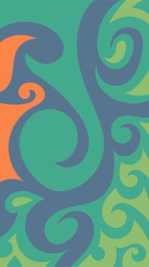 Girdap ve kıvrımlı soyut dikey arkaplan. Kavisli şekilli süslemeleri olan soyut dikey arkaplan.