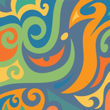 Kıvrımlı ve kıvrımlı soyut bir arkaplan. Kavisli şekilli süslemeleri olan soyut arkaplan.