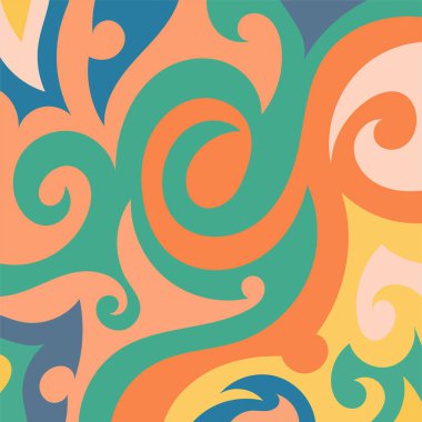 Kıvrımlı ve kıvrımlı soyut bir arkaplan. Kavisli şekilli süslemeleri olan soyut arkaplan.