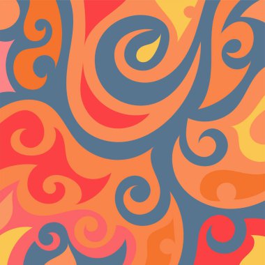 Kıvrımlı ve kıvrımlı soyut bir arkaplan. Kavisli şekilli süslemeleri olan soyut arkaplan.