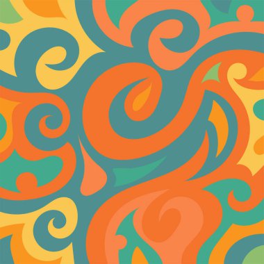 Kıvrımlı ve kıvrımlı soyut bir arkaplan. Kavisli şekilli süslemeleri olan soyut arkaplan.