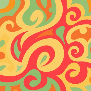 Kıvrımlı ve kıvrımlı soyut bir arkaplan. Kavisli şekilli süslemeleri olan soyut arkaplan.