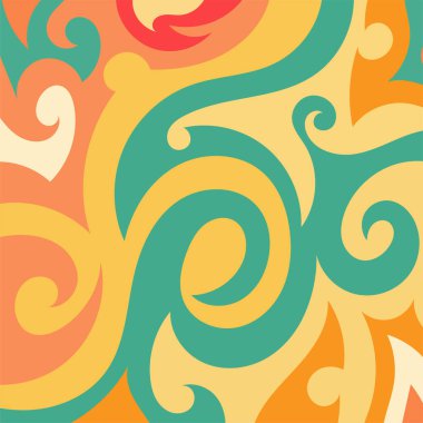 Kıvrımlı ve kıvrımlı soyut bir arkaplan. Kavisli şekilli süslemeleri olan soyut arkaplan.