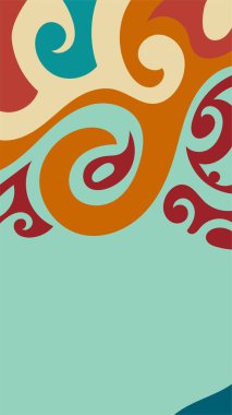 Girdap ve kıvrımlı soyut dikey arkaplan. Kavisli şekilli süslemeleri olan soyut dikey arkaplan.