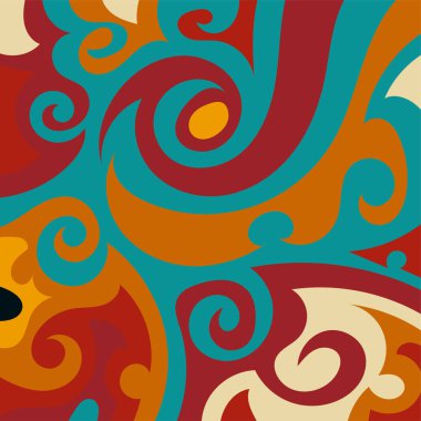 Kıvrımlı ve kıvrımlı soyut bir arkaplan. Kavisli şekilli süslemeleri olan soyut arkaplan.