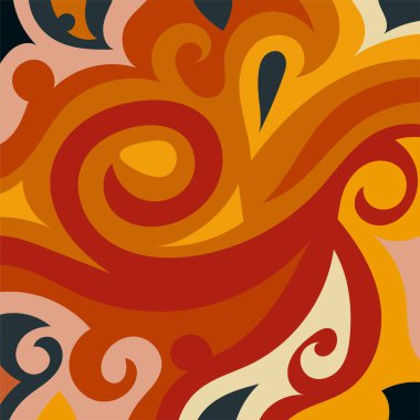 Kıvrımlı ve kıvrımlı soyut bir arkaplan. Kavisli şekilli süslemeleri olan soyut arkaplan.