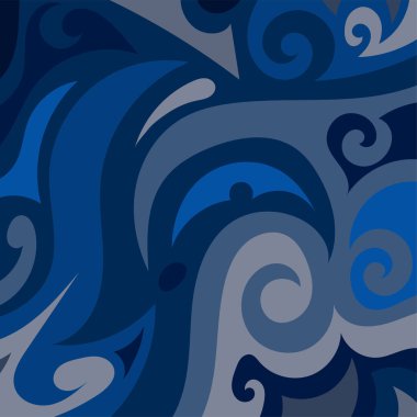 Kıvrımlı ve kıvrımlı soyut bir arkaplan. Kavisli şekilli süslemeleri olan soyut arkaplan.