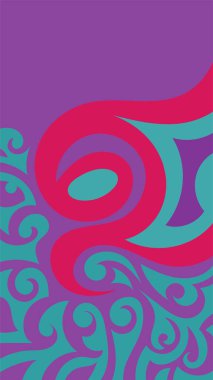 Girdap ve kıvrımlı soyut dikey arkaplan. Kavisli şekilli süslemeleri olan soyut dikey arkaplan.