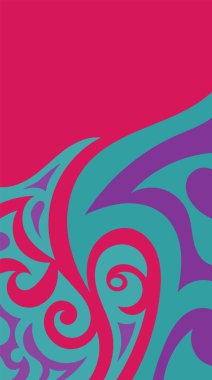 Girdap ve kıvrımlı soyut dikey arkaplan. Kavisli şekilli süslemeleri olan soyut dikey arkaplan.