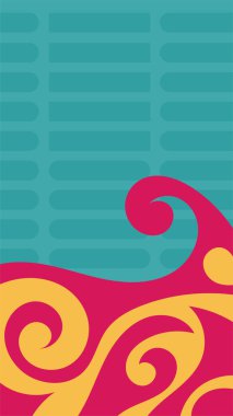 Girdap ve kıvrımlı soyut dikey arkaplan. Kavisli şekilli süslemeleri olan soyut dikey arkaplan.