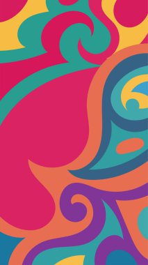 Girdap ve kıvrımlı soyut dikey arkaplan. Kavisli şekilli süslemeleri olan soyut dikey arkaplan.