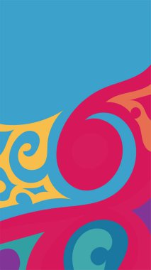 Girdap ve kıvrımlı soyut dikey arkaplan. Kavisli şekilli süslemeleri olan soyut dikey arkaplan.