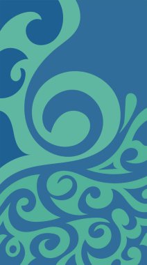 Girdap ve kıvrımlı soyut dikey arkaplan. Kavisli şekilli süslemeleri olan soyut dikey arkaplan.