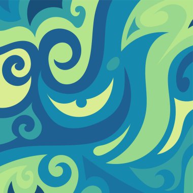 Kıvrımlı ve kıvrımlı soyut bir arkaplan. Kavisli şekilli süslemeleri olan soyut arkaplan.