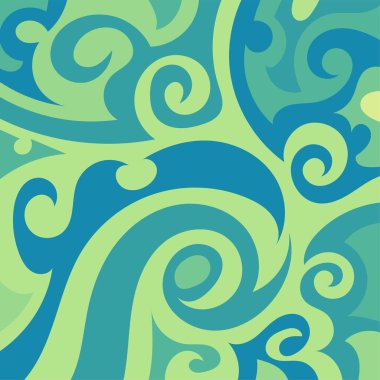 Kıvrımlı ve kıvrımlı soyut bir arkaplan. Kavisli şekilli süslemeleri olan soyut arkaplan.