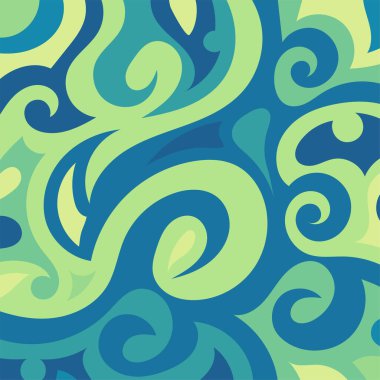 Kıvrımlı ve kıvrımlı soyut bir arkaplan. Kavisli şekilli süslemeleri olan soyut arkaplan.