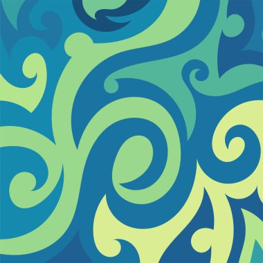 Kıvrımlı ve kıvrımlı soyut bir arkaplan. Kavisli şekilli süslemeleri olan soyut arkaplan.
