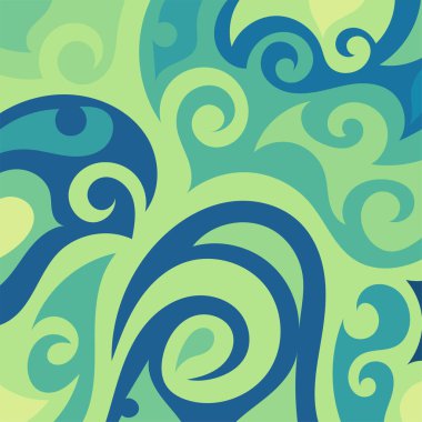 Kıvrımlı ve kıvrımlı soyut bir arkaplan. Kavisli şekilli süslemeleri olan soyut arkaplan.