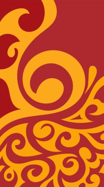 Girdap ve kıvrımlı soyut dikey arkaplan. Kavisli şekilli süslemeleri olan soyut dikey arkaplan.