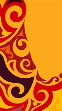 Girdap ve kıvrımlı soyut dikey arkaplan. Kavisli şekilli süslemeleri olan soyut dikey arkaplan.