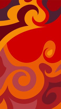 Girdap ve kıvrımlı soyut dikey arkaplan. Kavisli şekilli süslemeleri olan soyut dikey arkaplan.