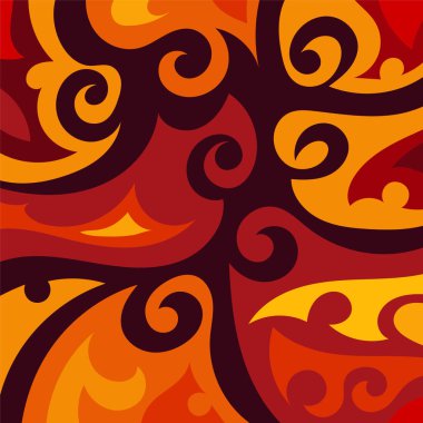 Kıvrımlı ve kıvrımlı soyut bir arkaplan. Kavisli şekilli süslemeleri olan soyut arkaplan.