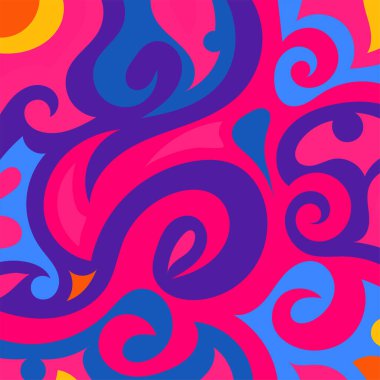 Kıvrımlı ve kıvrımlı soyut bir arkaplan. Kavisli şekilli süslemeleri olan soyut arkaplan.
