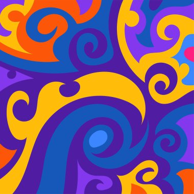 Kıvrımlı ve kıvrımlı soyut bir arkaplan. Kavisli şekilli süslemeleri olan soyut arkaplan.
