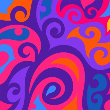 Kıvrımlı ve kıvrımlı soyut bir arkaplan. Kavisli şekilli süslemeleri olan soyut arkaplan.