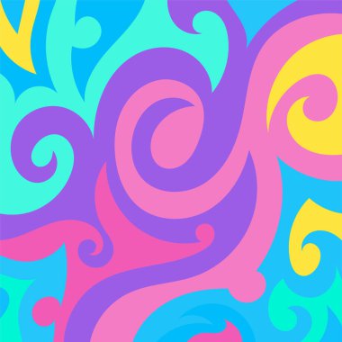 Kıvrımlı ve kıvrımlı soyut bir arkaplan. Kavisli şekilli süslemeleri olan soyut arkaplan.