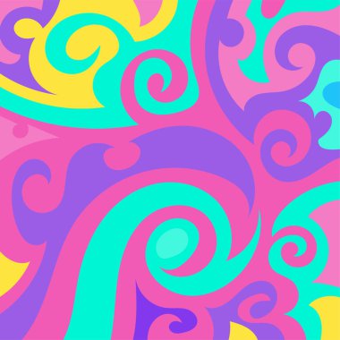 Kıvrımlı ve kıvrımlı soyut bir arkaplan. Kavisli şekilli süslemeleri olan soyut arkaplan.