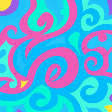 Kıvrımlı ve kıvrımlı soyut bir arkaplan. Kavisli şekilli süslemeleri olan soyut arkaplan.