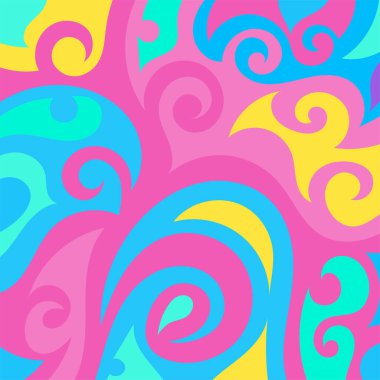 Kıvrımlı ve kıvrımlı soyut bir arkaplan. Kavisli şekilli süslemeleri olan soyut arkaplan.