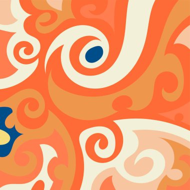 Kıvrımlı ve kıvrımlı soyut bir arkaplan. Kavisli şekilli süslemeleri olan soyut arkaplan.