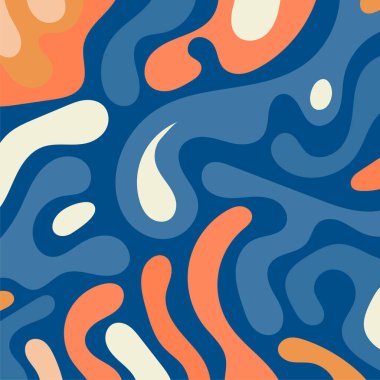 Kıvrımlı ve kıvrımlı soyut bir arkaplan. Kavisli şekilli süslemeleri olan soyut arkaplan.